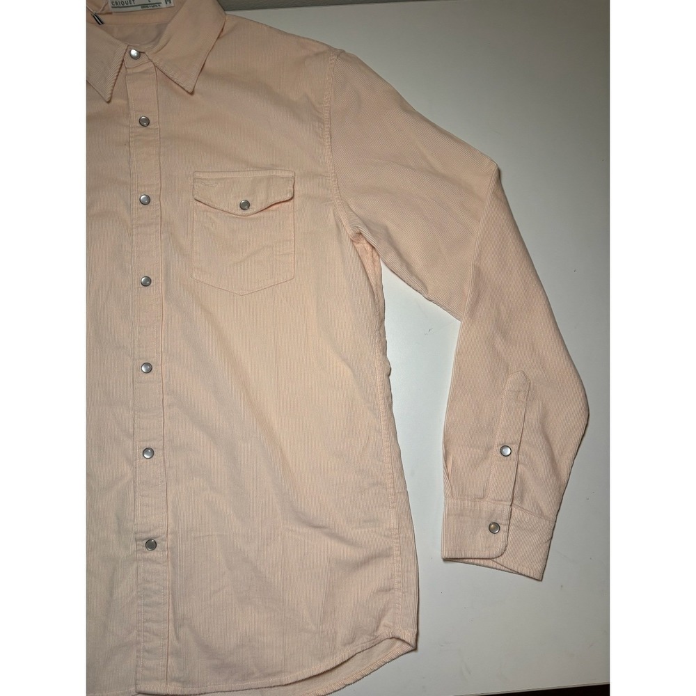 Criquet Men's Corduroy Snap Shirt | Peach | NWT | Large - Picture 6 of 7